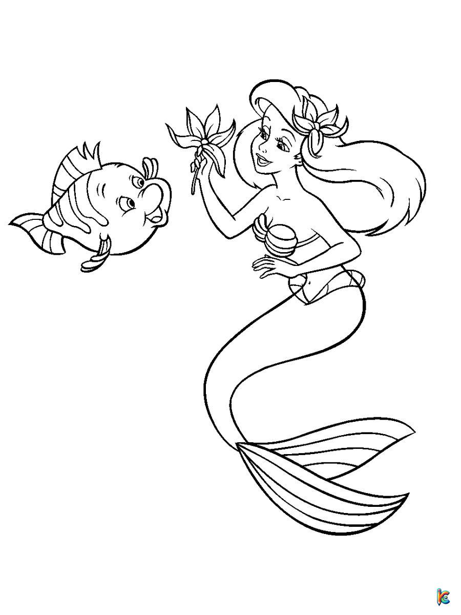 Mermaid coloring pages â