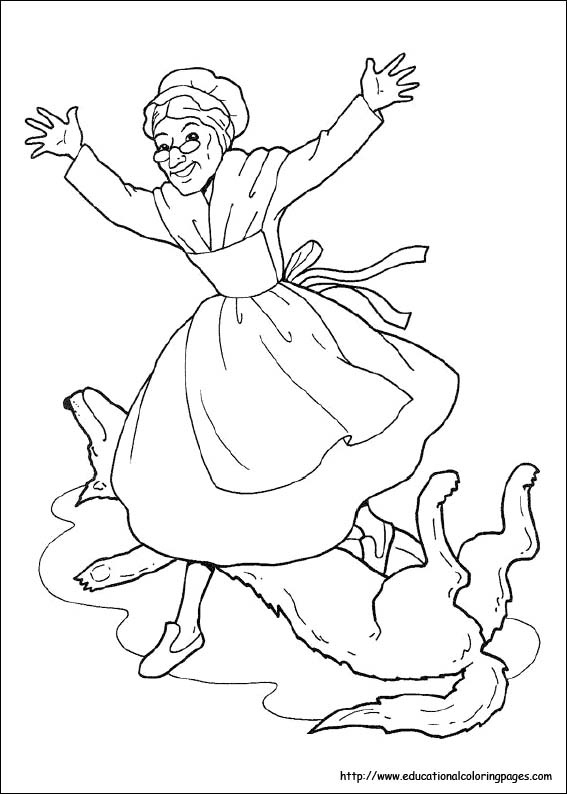 Little red riding hood coloring pages free for kids