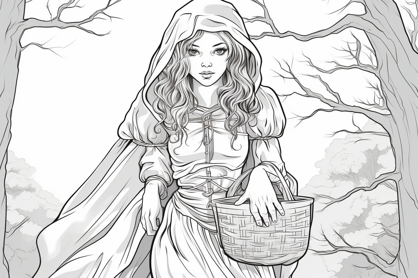 Little red riding hood coloring pages