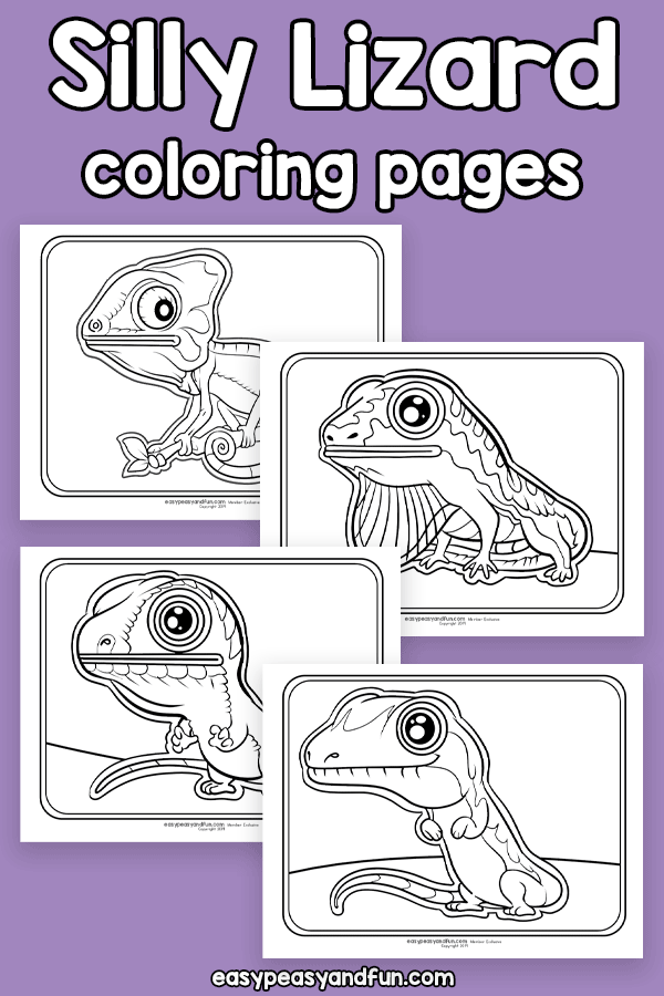 Silly lizard coloring pages â easy peasy and fun hip