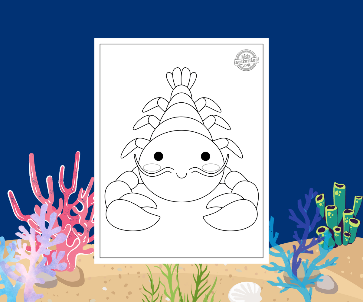 Cool printable lobster coloring page kids activities blog