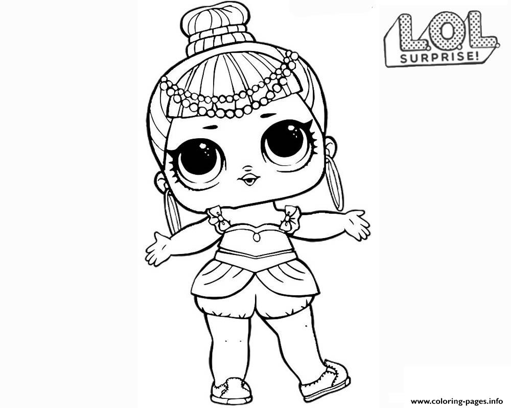 Lol surprise doll genie coloring page printable