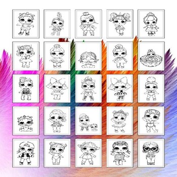 Unlock creative fun with printable lol surprise dolls coloring pages for kids