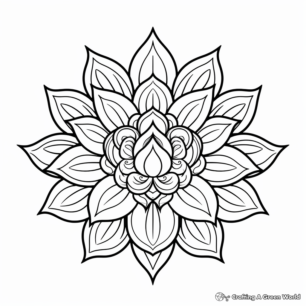 Mandala flower coloring pages