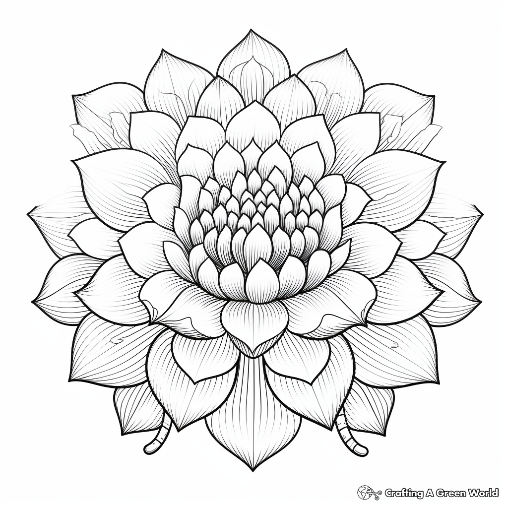Lotus for adults coloring pages
