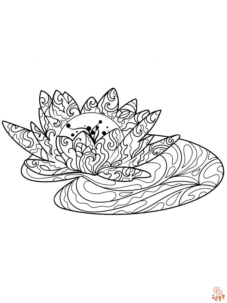 Find beautiful lotus coloring pages on
