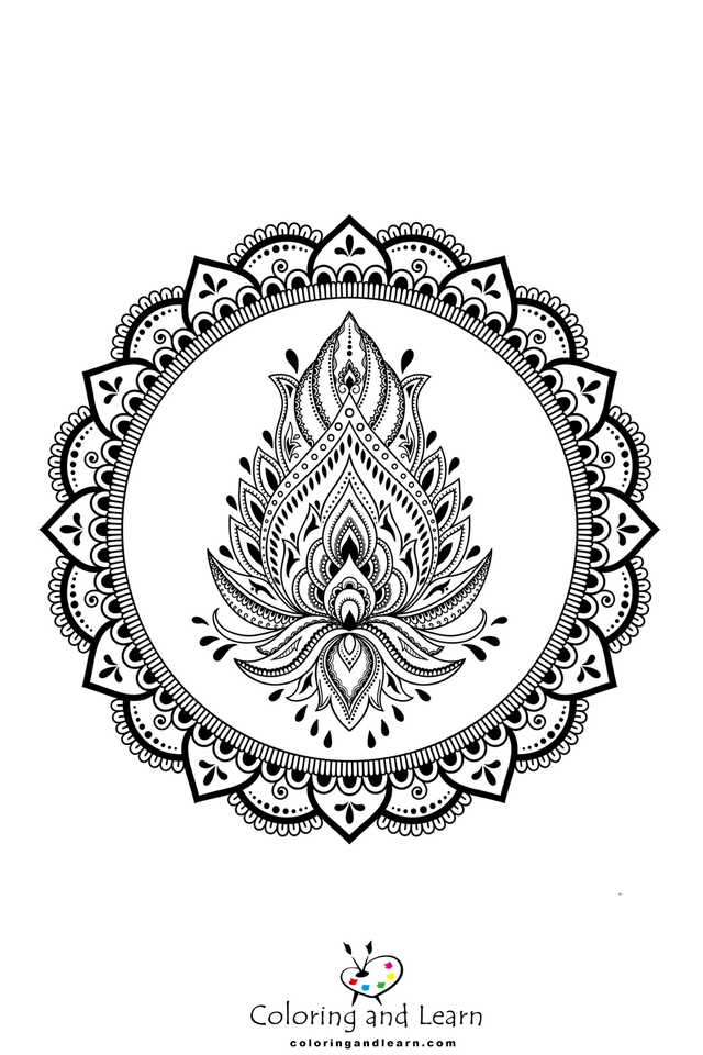 Printable mandala coloring pages radultcoloring