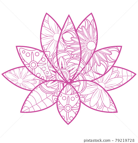 Lotus flower silhouette water lily oriental
