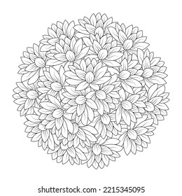 Lotus flower coloring page simplicity artistic stock vector royalty free