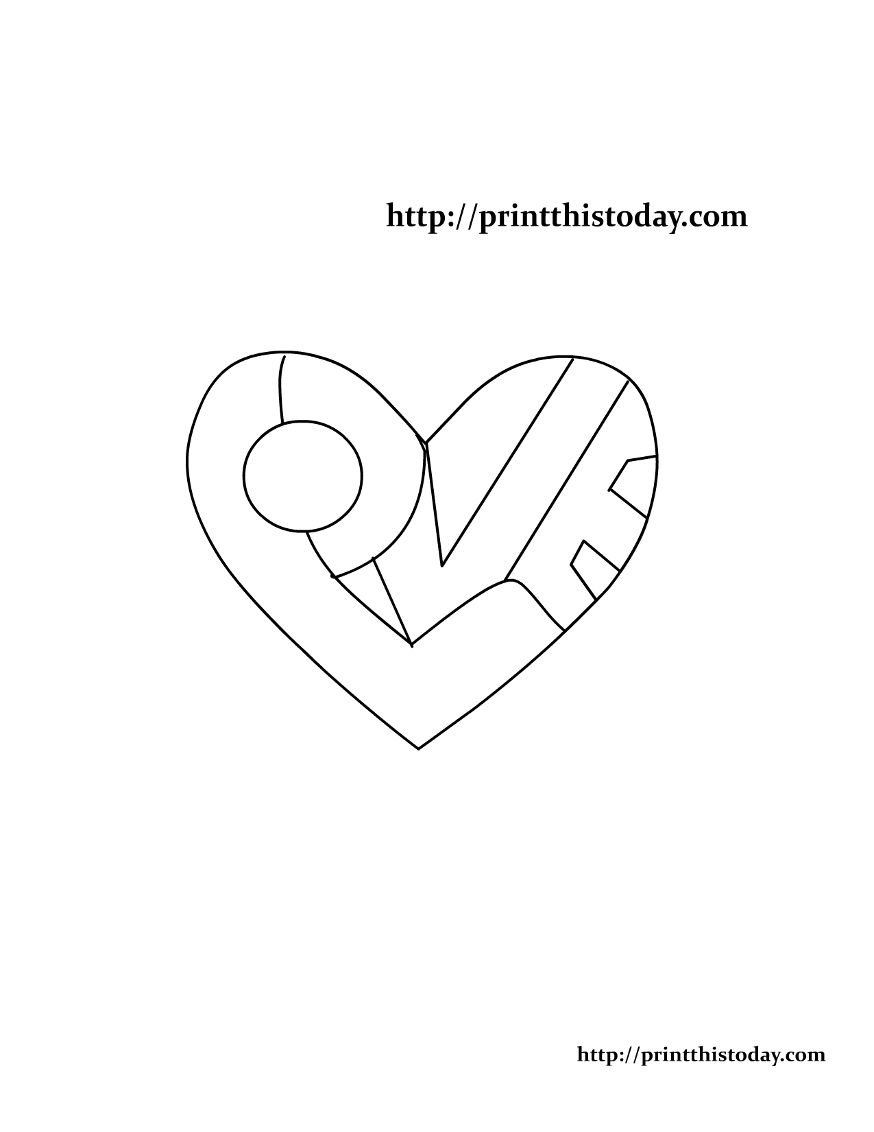 Free printable love coloring pages
