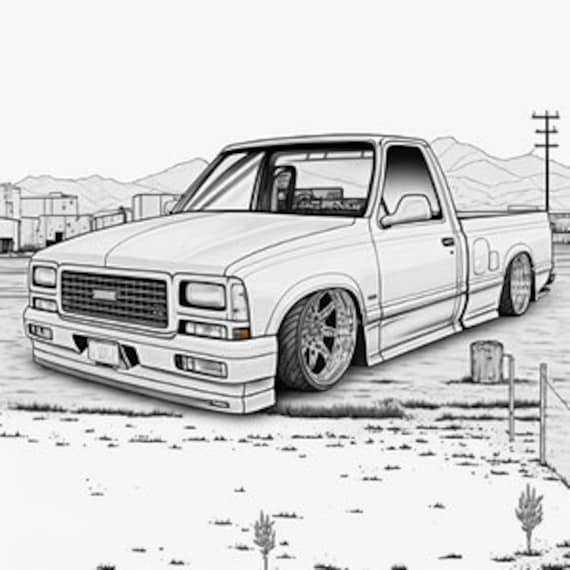 Custom colors a lowrider coloring adventure instant download