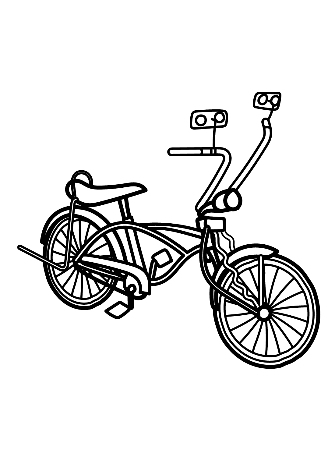 Bicycle coloring pages printable for free download