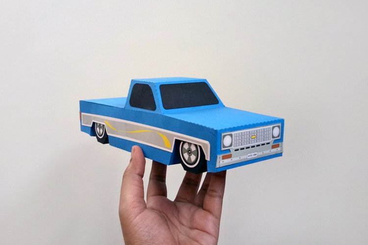 Diy papercraft pickup trucklowrider truckchevy truck