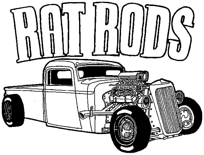 Hot rod malvorlagen