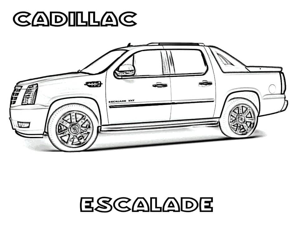 Cadillac escalade car coloring page