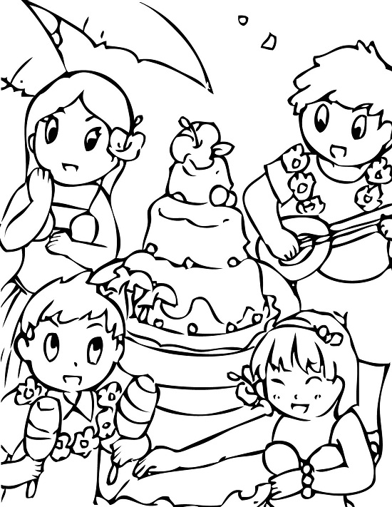 Luau coloring pages printable