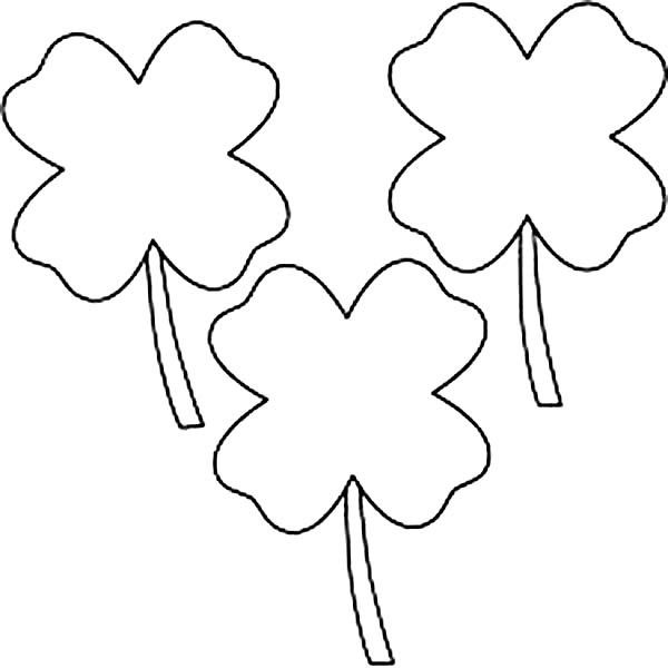 Four leaf clover coloring pages