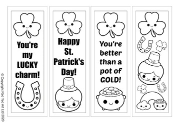 St patricks day bookmark printables