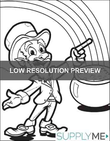 Printable leprechaun coloring page for kids â