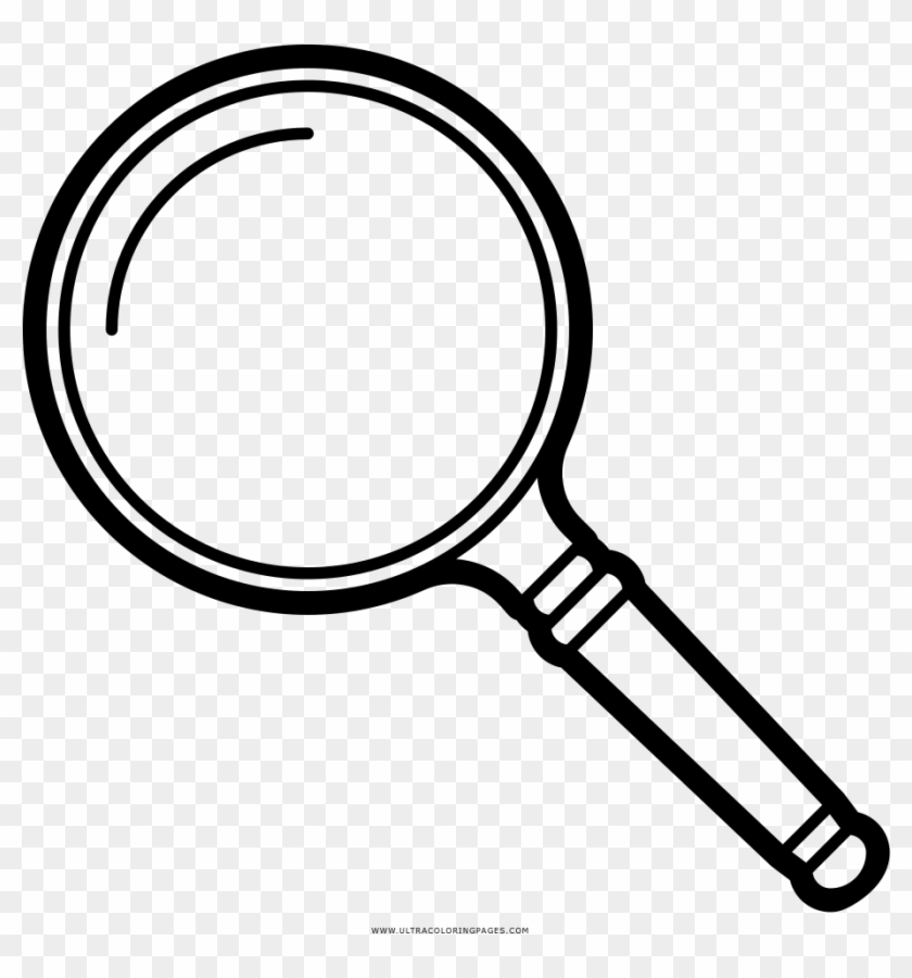 Magnifying clipart coloring page