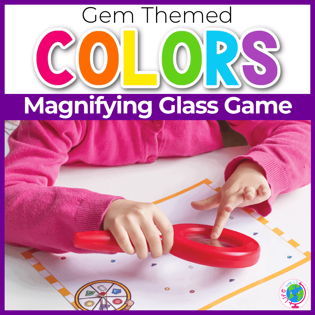 Magnifying glass color game for preschoolers