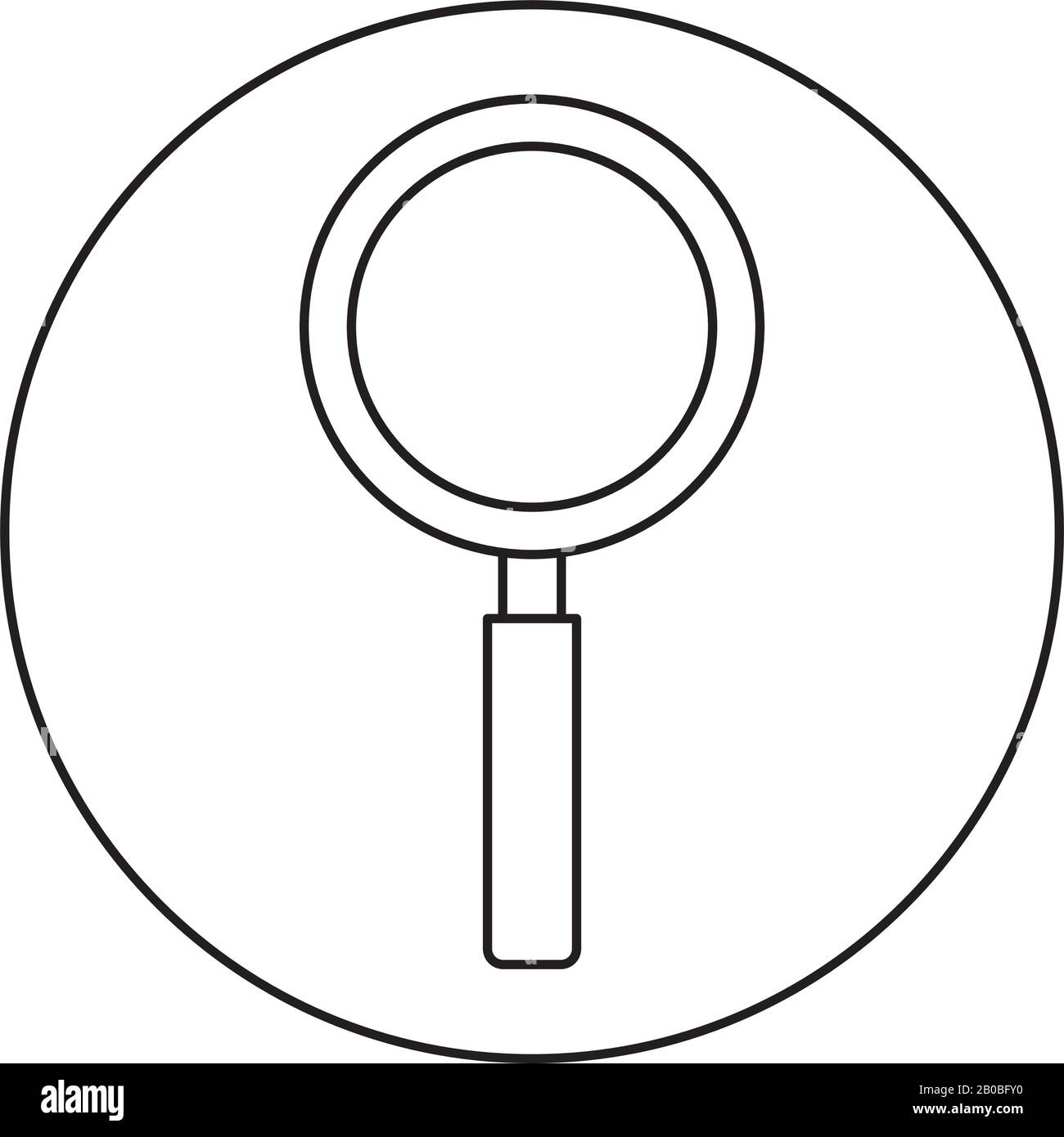 Magnifying glass in frame circular stock vector image art