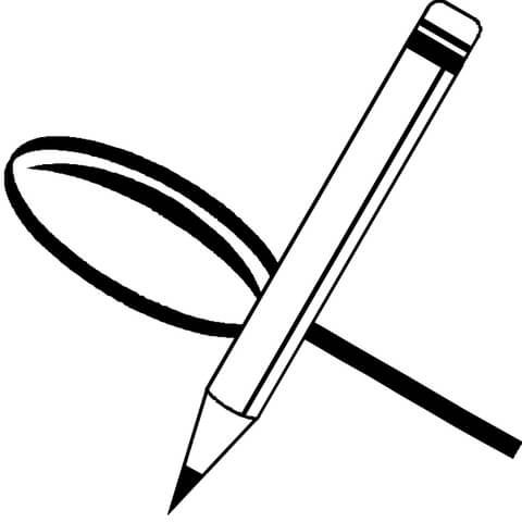 Magnifying glass and pencil coloring page magnifying glass coloring pages magnifier