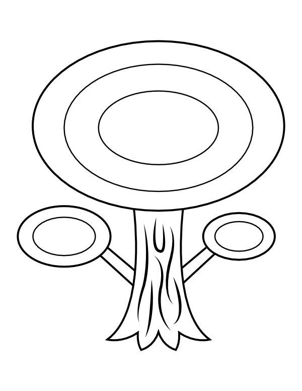 Printable abstract tree coloring page