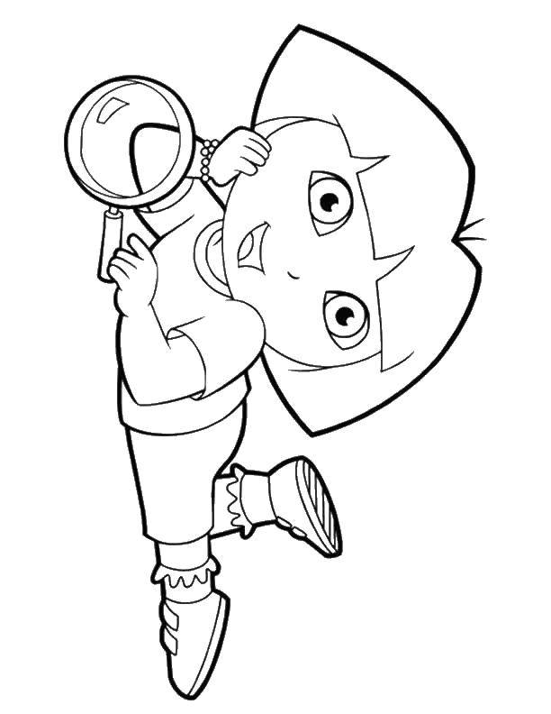 Online coloring pages coloring page dasha traveler cartoon character download print coloring page