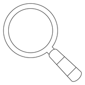 Magnifying glass tilted left coloring page free printable coloring pages