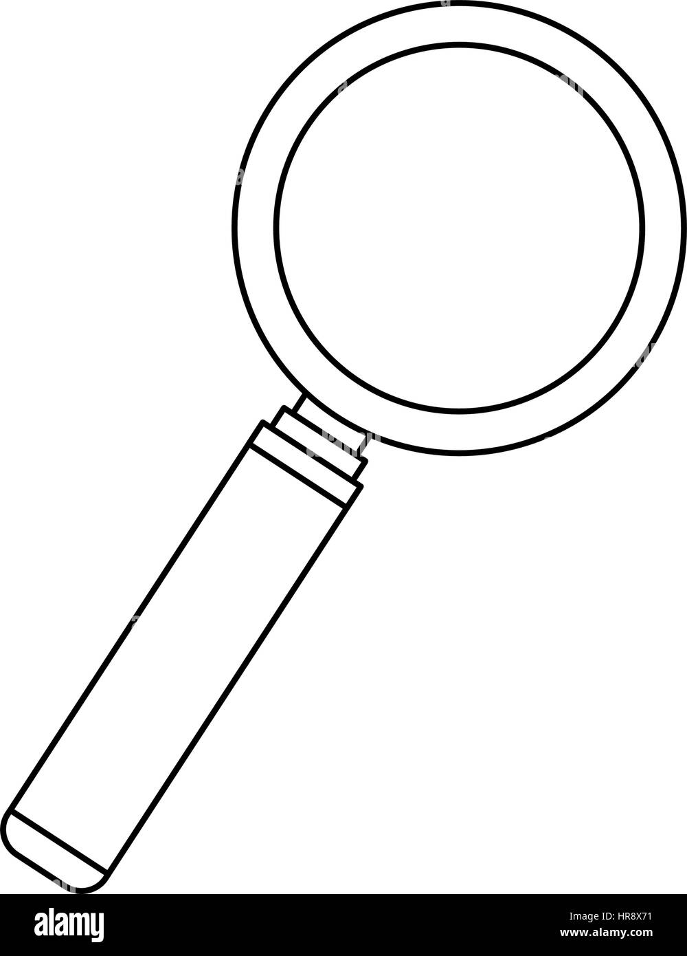 Magnifying glass detail black and white stock photos images