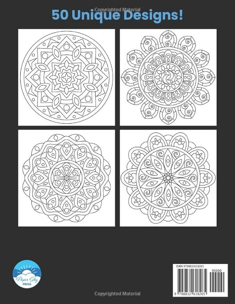 Easy mandala coloring book volume large print simple mandala coloring book for kids adults seniors and beginners press paper sky books