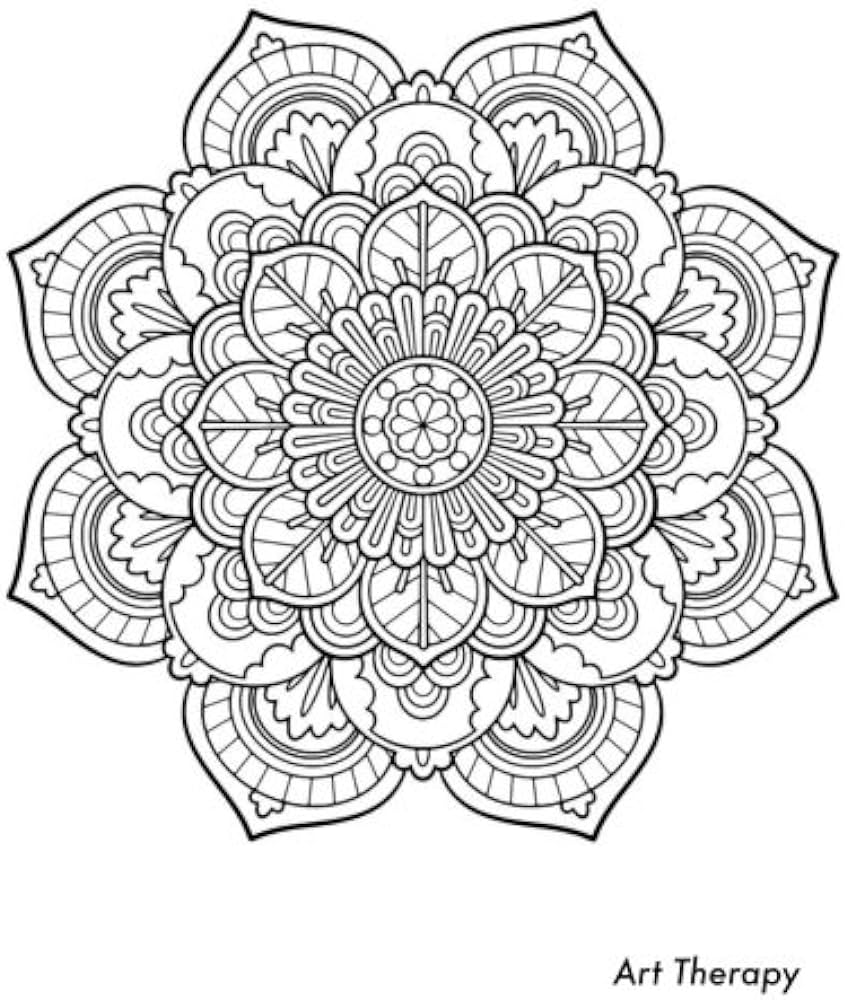 Art therapy sketchbook sketchbook with therapeutic adult coloring mandala design on cover perfect for sketching drawing writing journaling happiness for your mind and mood mandalas color therapy art of