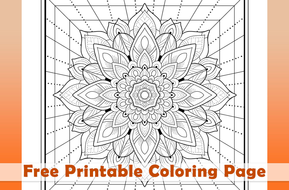 Mandala coloring page m