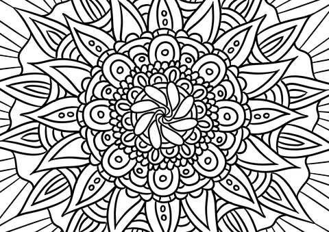 Floral mandala coloring page free printable coloring pages