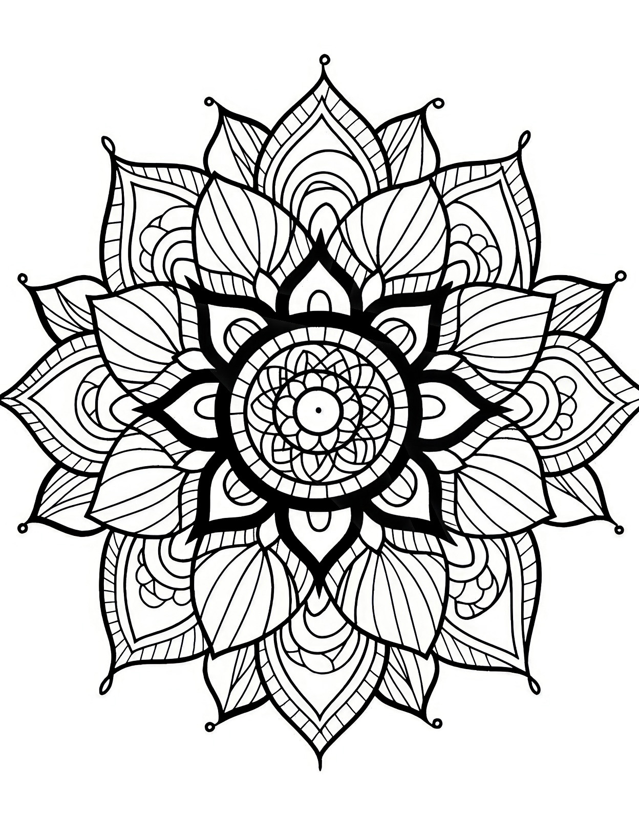 Mesmerizing mandala coloring pages for kids and adults