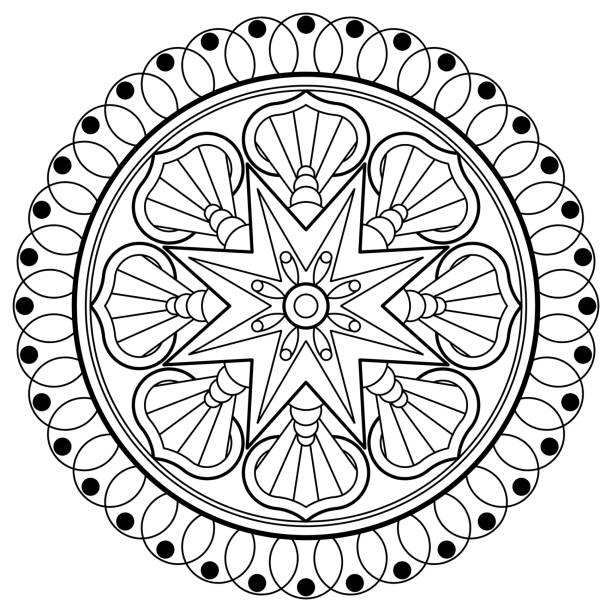 Luxury pattern mandala mandala coloring page adult coloring page mandalas art therapy and healing coloring page mandala on white background stock illustration
