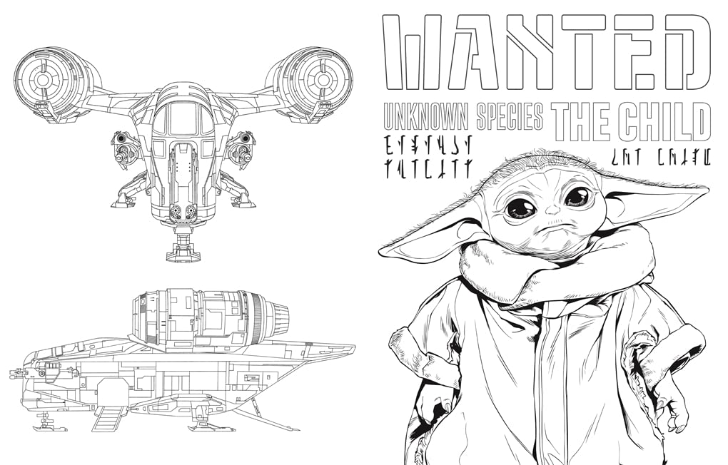 Star wars the mandalorian colouring book