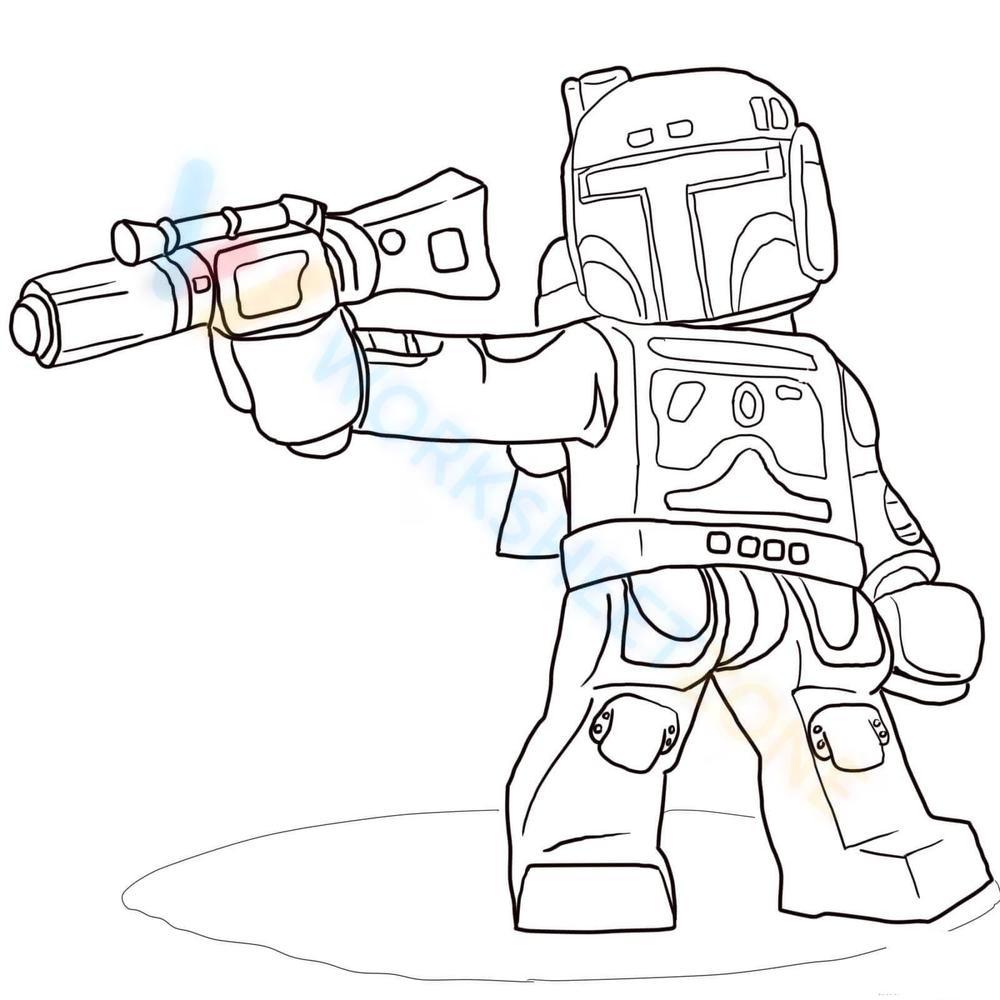 Mandalorian chibi worksheet
