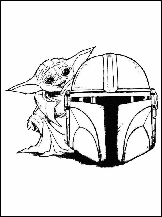 Mandalorian baby yoda coloring game