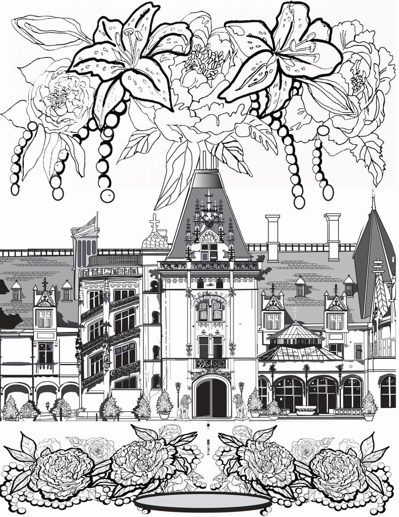 Robert beatty books on x check out this neat printable coloring page of the magical biltmore house the artist johnnie stanfield remends printing on cardstock and using coloring pencils biltmoreestate robertbeattybooks fanart