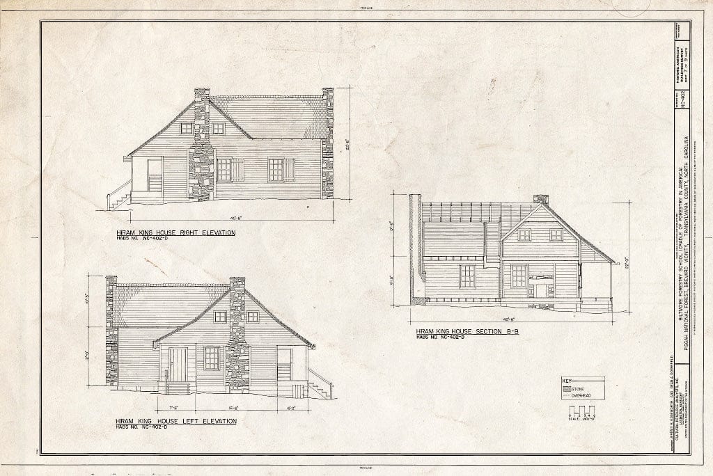 Historic pictoric blueprint habs nc