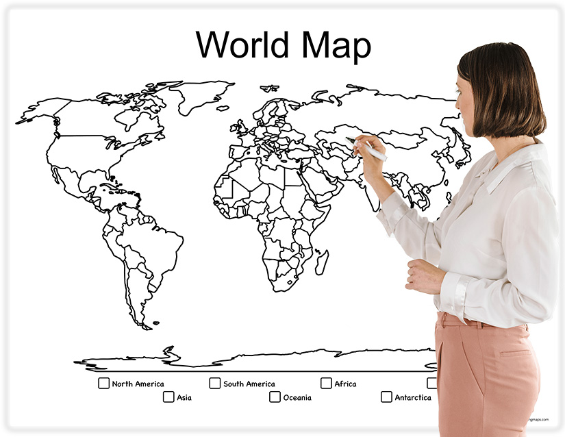 Large printable world map print at home xin