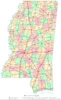 Mississippi printable map