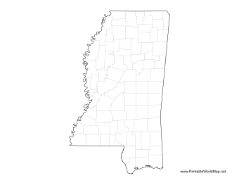 Mississippi county map
