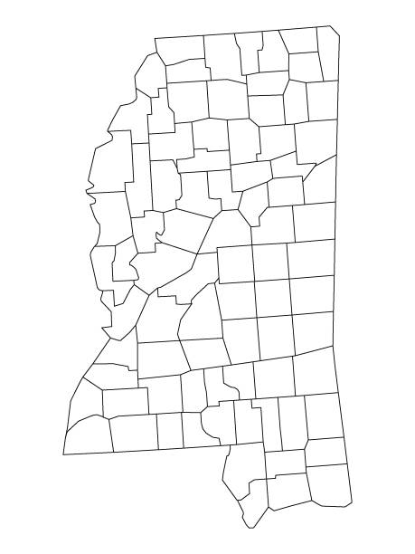 Mississippi map stock illustrations royalty