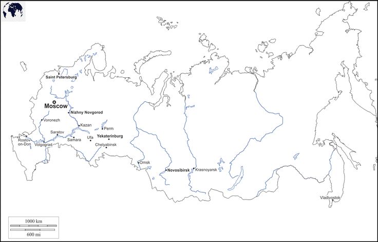 Printable blank russia map with outline transparent map pdf