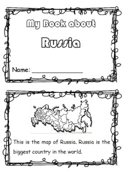 My book about russia free printable coloring book early readers tpt