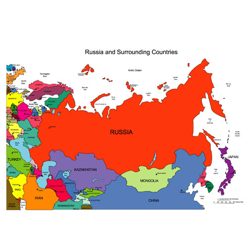 Russia regional powerpoint map countries names