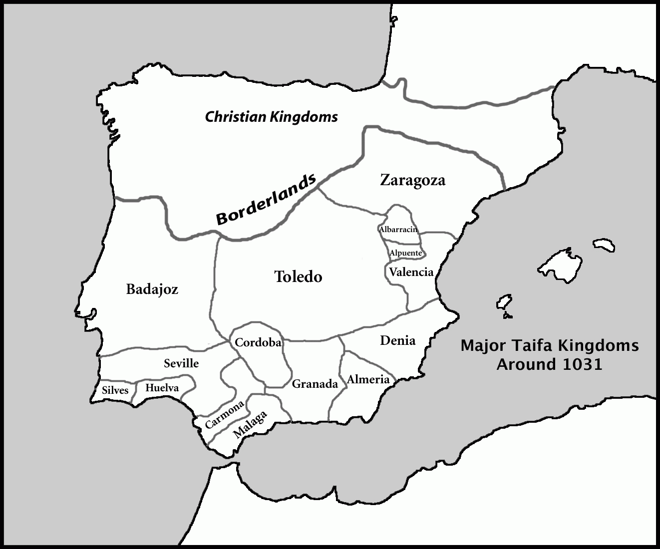 Al andalus medieval iberia map